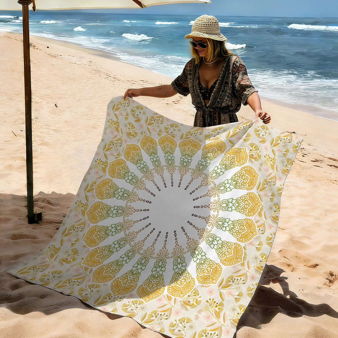 Mandala Design Beach Mat Bowlift