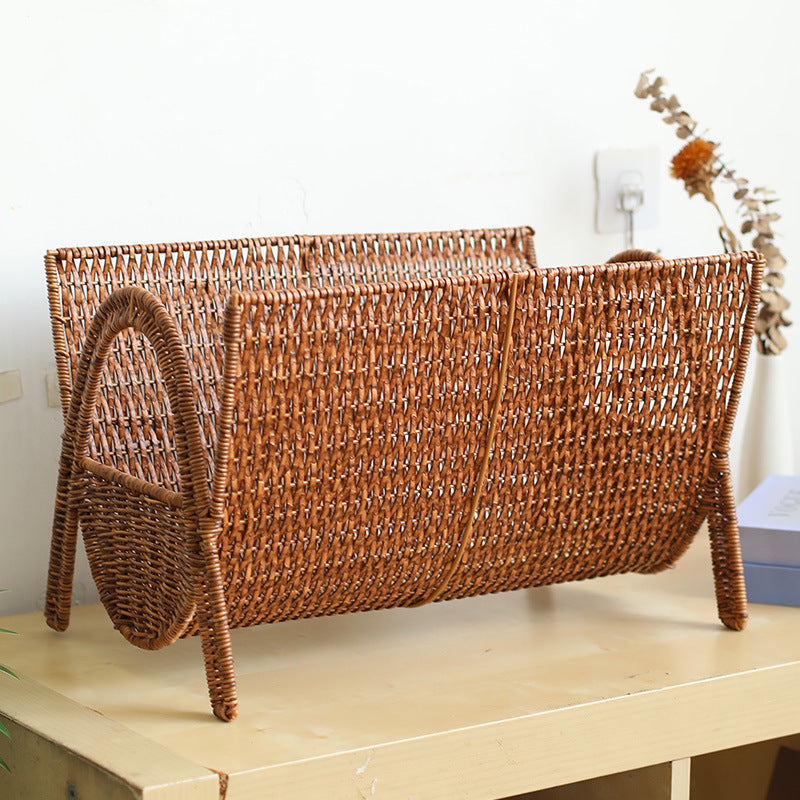 Handwoven Rectangular Magazine Holder Bowlift