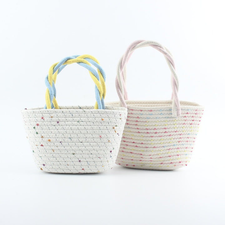 Fashionable straw bag with colorful accents Bowlift