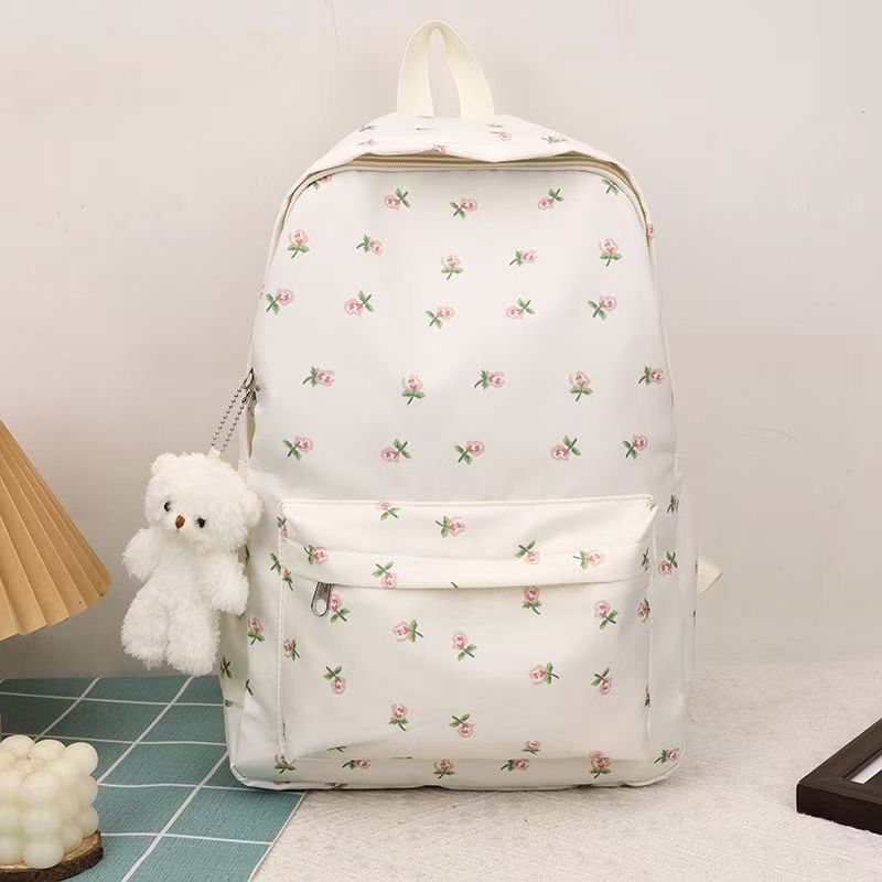 Floral Pattern Backpack Bowlift