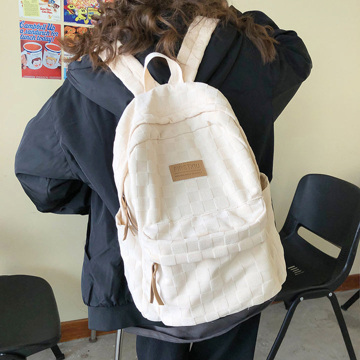 Classic Checked Patterned Backpack Bowlift