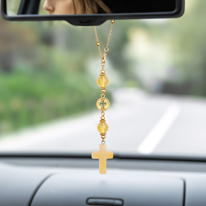 Decorative Cross Car Charm Bowlift