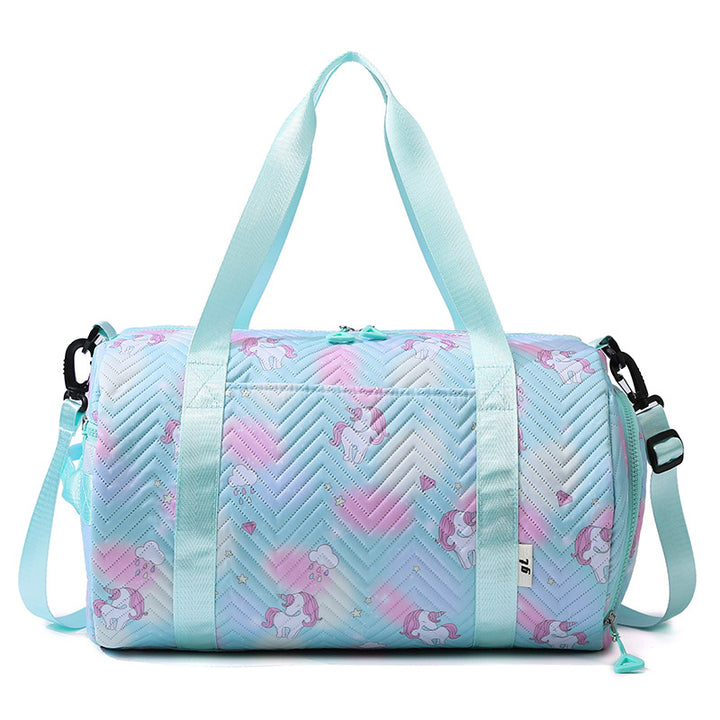 Playful Unicorn Print Weekend Duffel