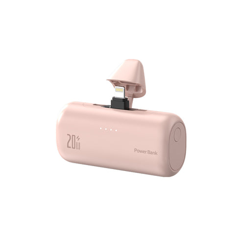 Portable power bank with integrated Lightning connector and quick charge function Bowlift
