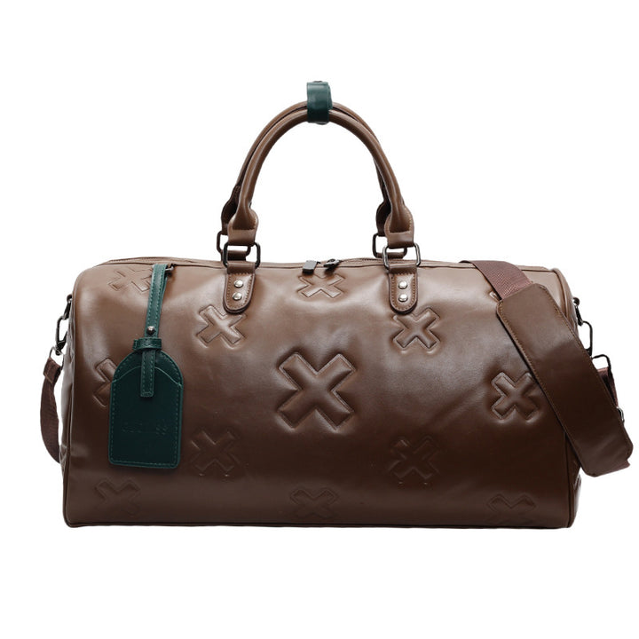 Durable Leather Weekend Duffel Bag Bowlift