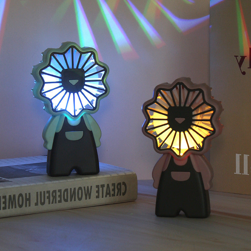Women Portable Mini Fan in Creative Figure Design Bowlift