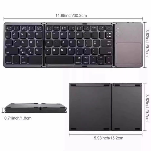 Portable Folding Wireless Keyboard and Mouse Set Bowlift