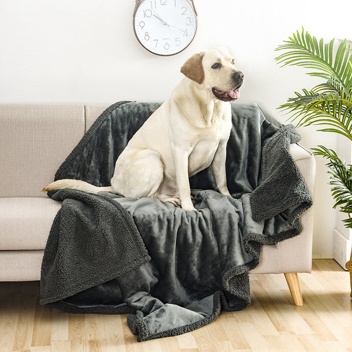 Oversized Reversible Plush Faux Fur Sherpa Throw Blanket