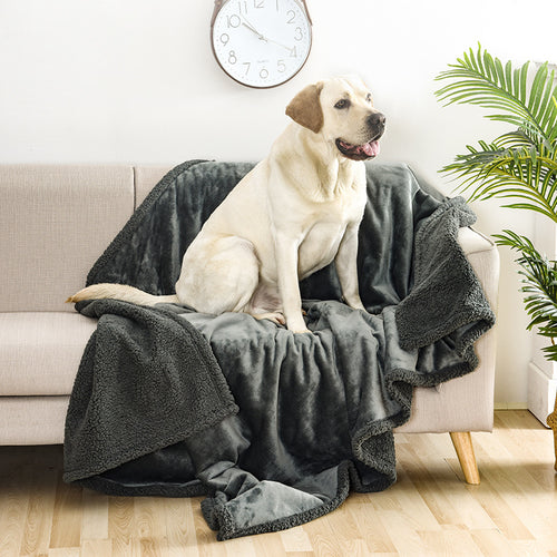 Oversized Reversible Plush Faux Fur Sherpa Throw Blanket