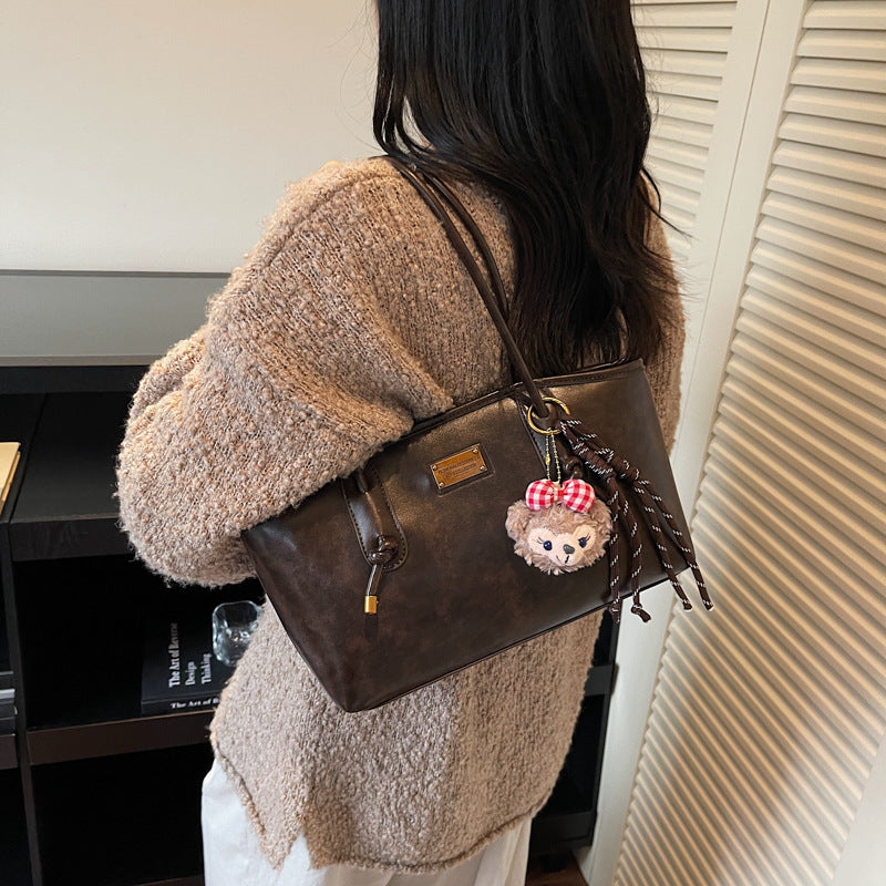 Classic Structured Leather Tote Bag Bowlift
