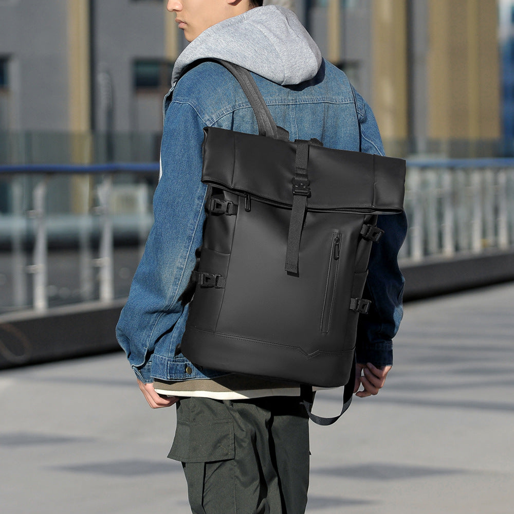 Stylish Roll-Top Waterproof Backpack Bowlift