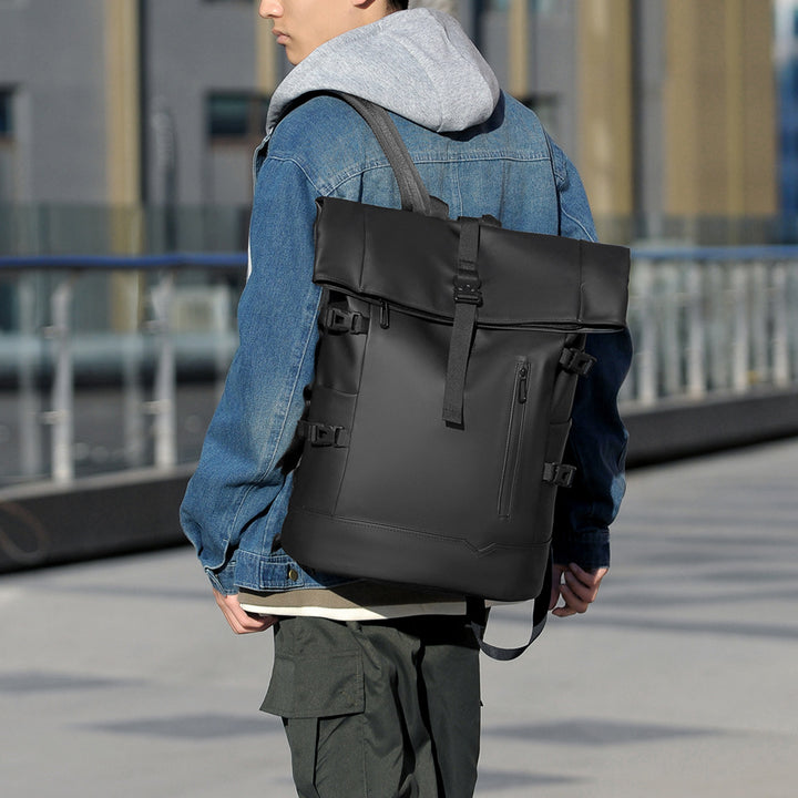 Stylish Roll-Top Waterproof Backpack Bowlift