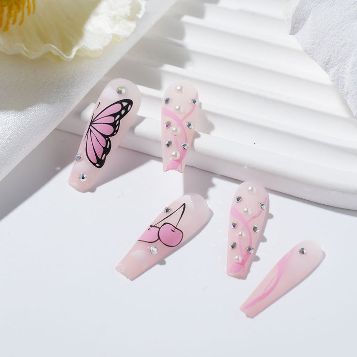 Artistic Butterfly Press-On Nail Set Bowlift