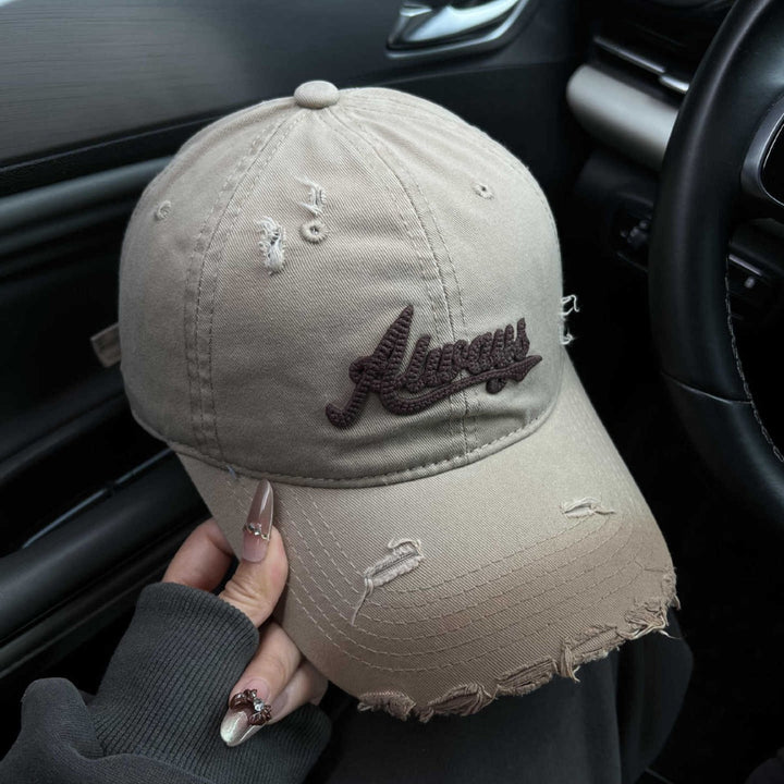 Women's Distressed Graphic Baseball Cap Bowlift