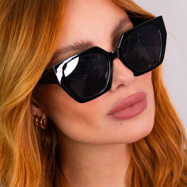 Women's geometric glasses in stylish tortoiseshell pattern Bowlift