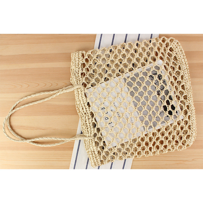 Tote bag made of handcrafted mesh weave Bowlift