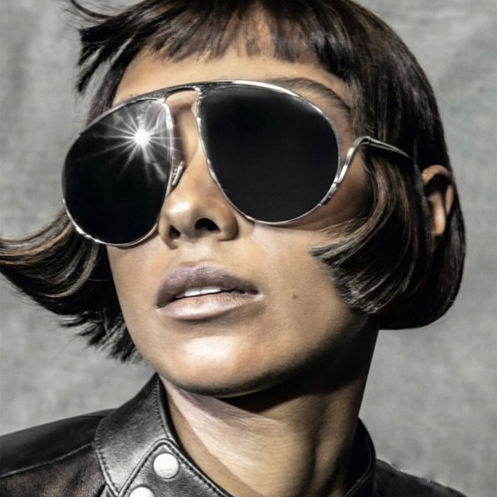 Ladies fashionable pilot sunglasses with polarized lenses and elegant metal frame Bowlift