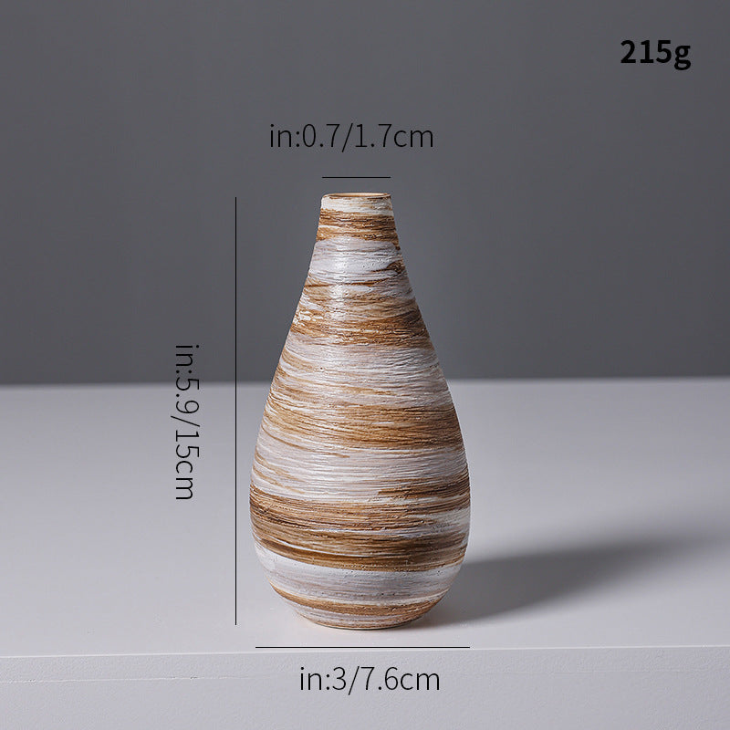 Artistic Spiral Design Ceramic Vase Bowlift