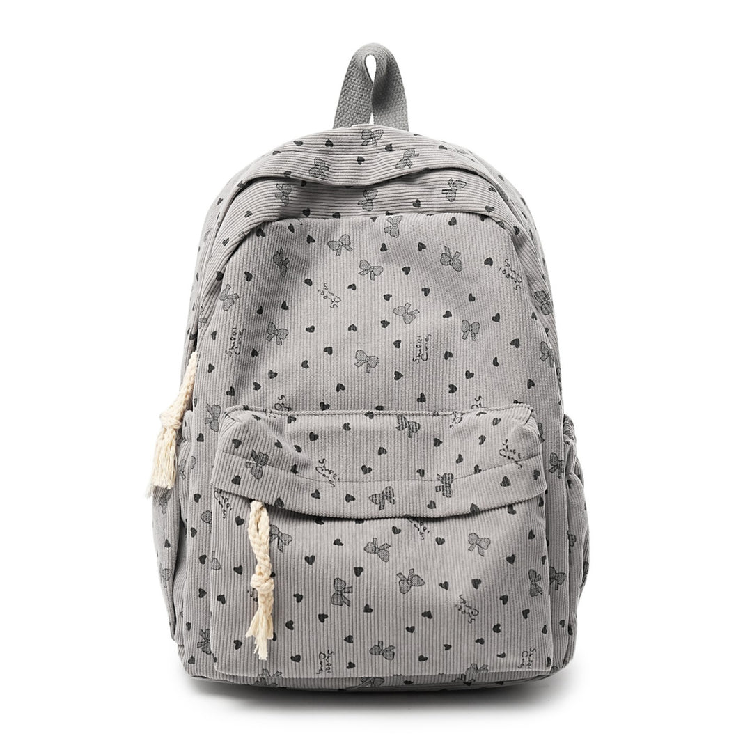Backpack Made of High-Quality Cord with Playful Applications Bowlift