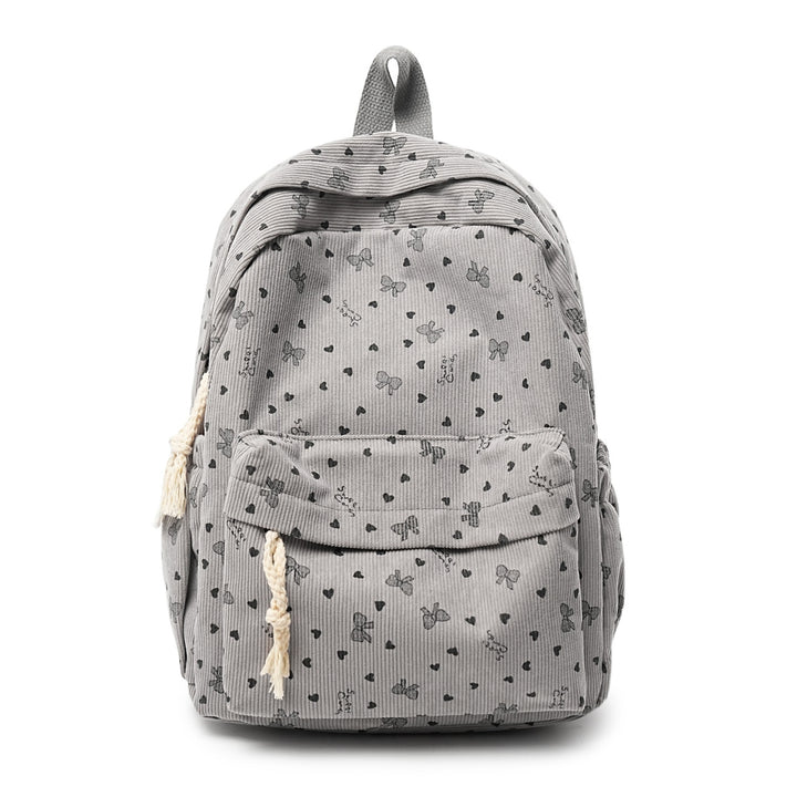 Backpack Made of High-Quality Cord with Playful Applications Bowlift