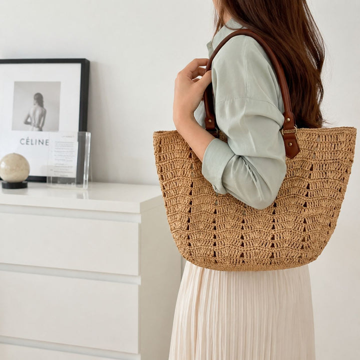 Handbag in Unique Braided Design Bowlift