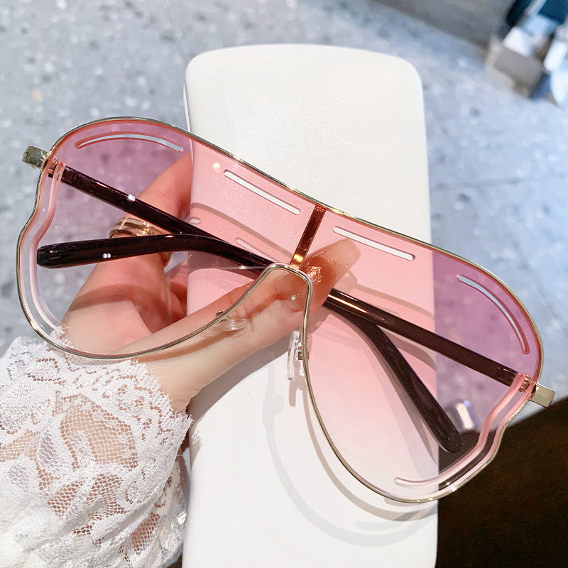 Men's Aviator-Style Shield Sunglasses Bowlift