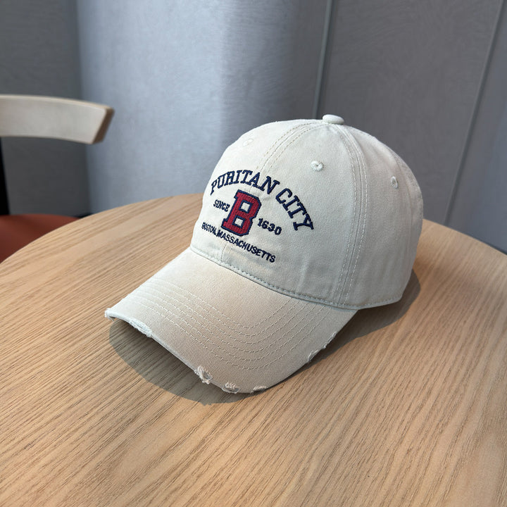 Men's Distressed Cotton Baseball Cap Bowlift 1784270269