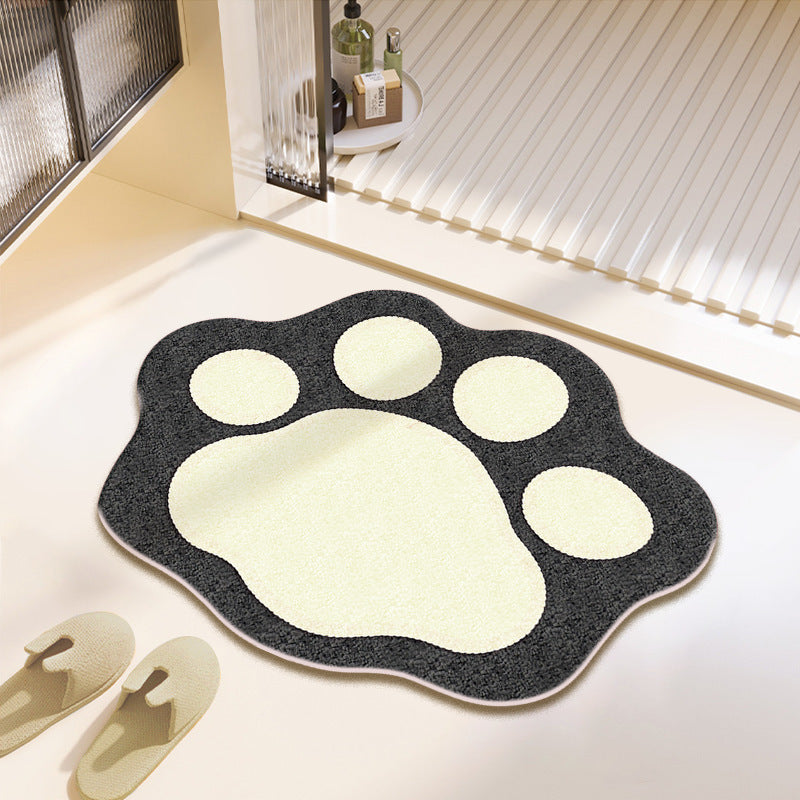 Fun Paw Print Bath Mat Bowlift