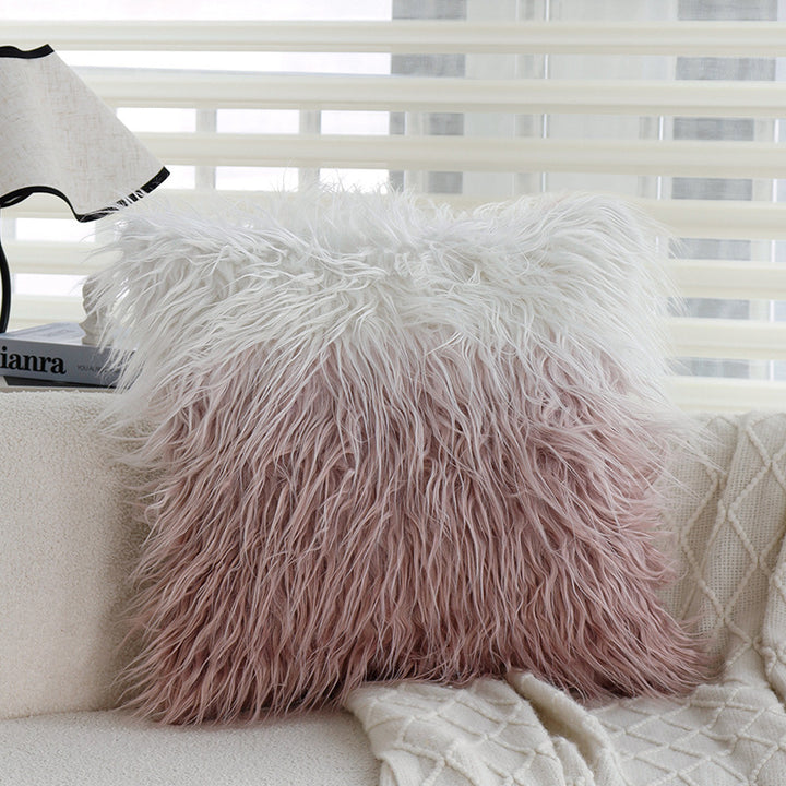 Square decorative cushion cover with finely woven tree jacquard and velvety piping Bowlift