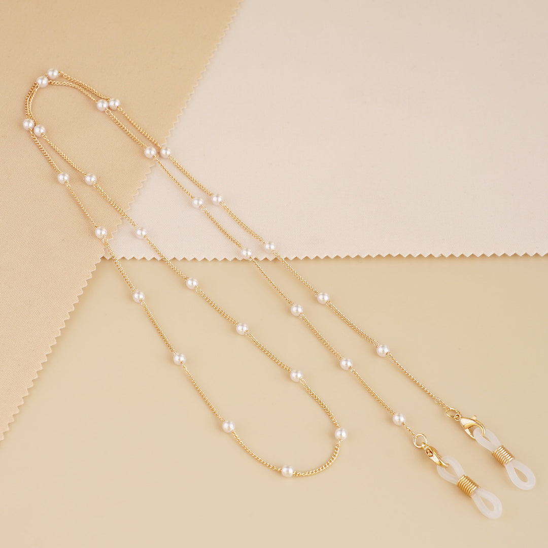 Pearl-Accent Eyewear Chain Bowlift