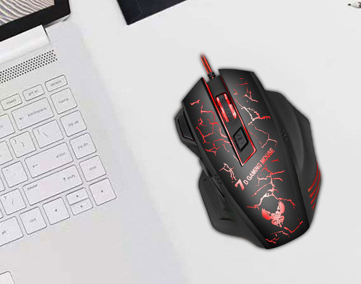 High-Precision Gaming Mouse with Adjustable DPI Bowlift
