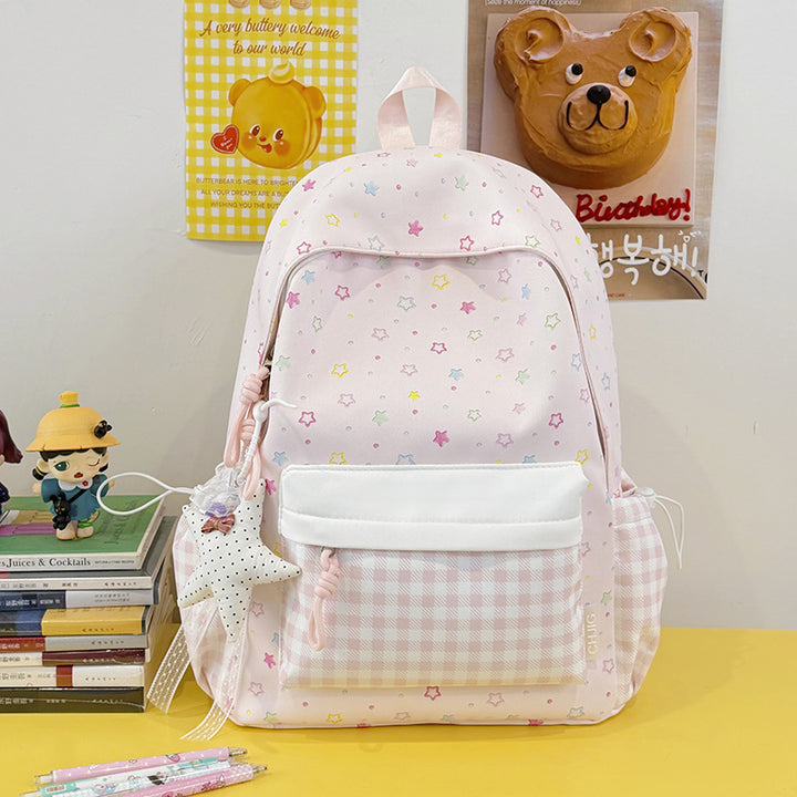 Cute Star-Patterned Casual Daypack Bowlift