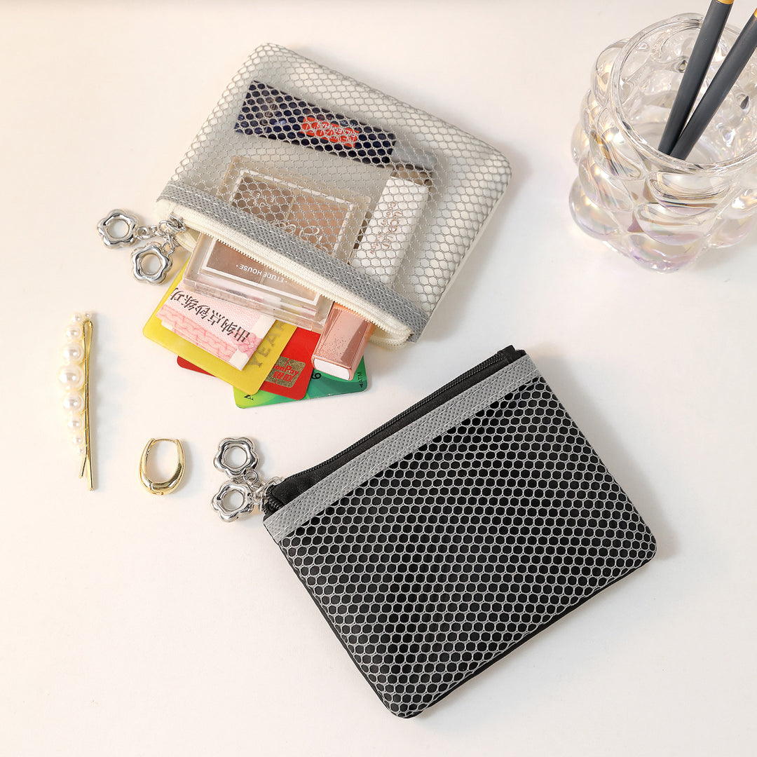 Stylish Mesh Zip Pouch