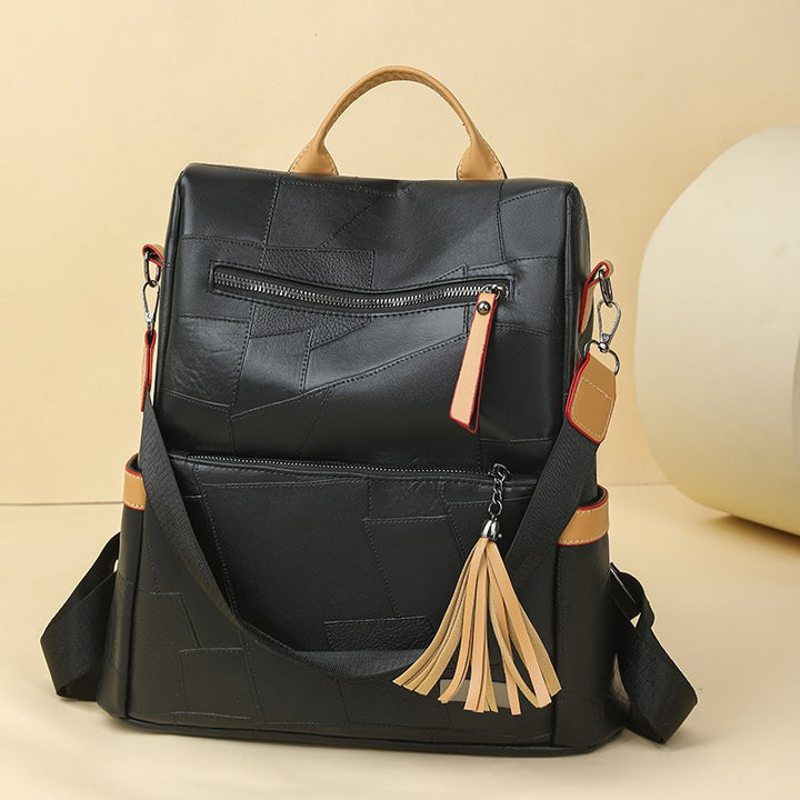 Textured Faux Leather Backpack Bowlift