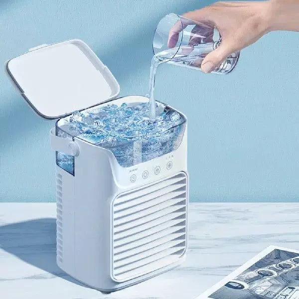 Unisex One Size compact portable evaporative micro air cooler with removable ice container more speeds whisper-quiet fan and adjustable directional louvers Bowlift