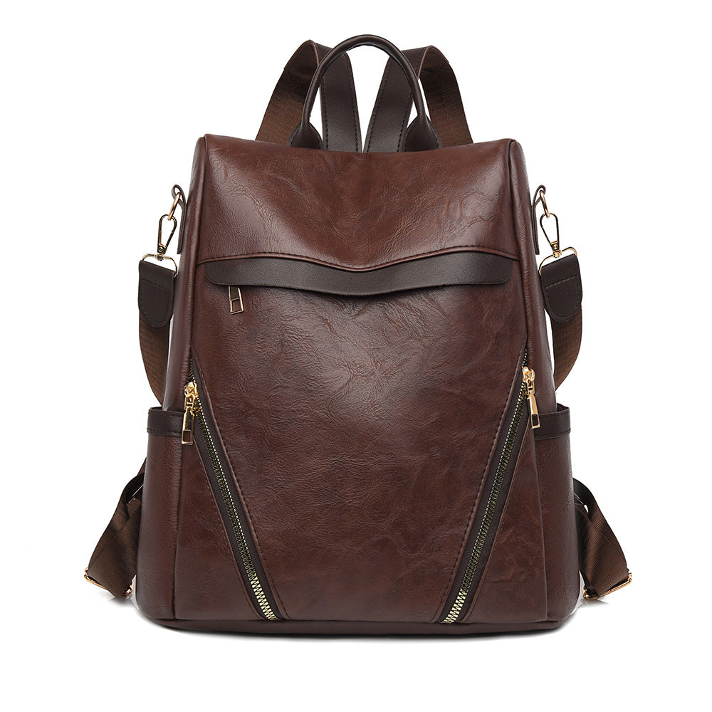 Multi-Functional Leather Backpack Bowlift