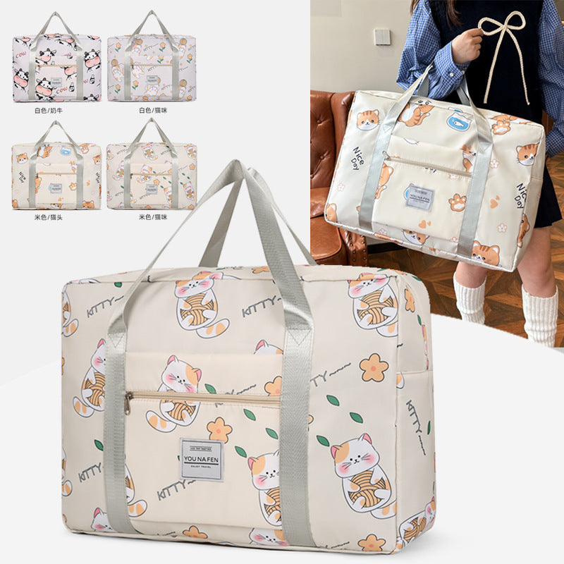 Fun Cat-Themed Travel Duffle Bag Bowlift