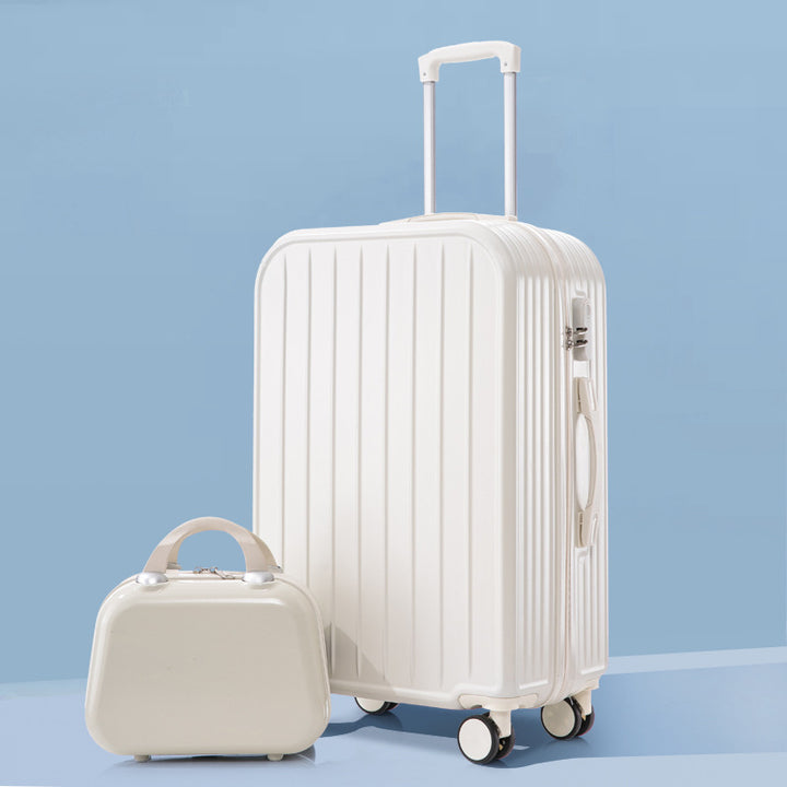 Unisex Stylish Ridged Hard-Shell Suitcase Bowlift