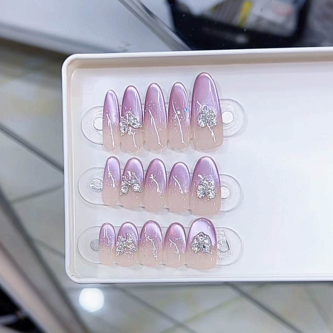 Ombre Glitter Press-On Nail Set Bowlift