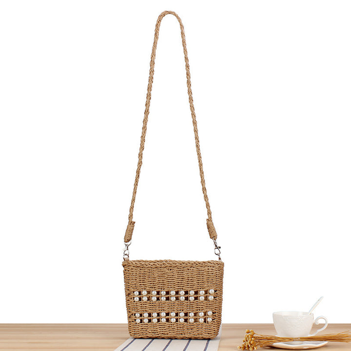 Shoulder bag with bead embellishment Bowlift