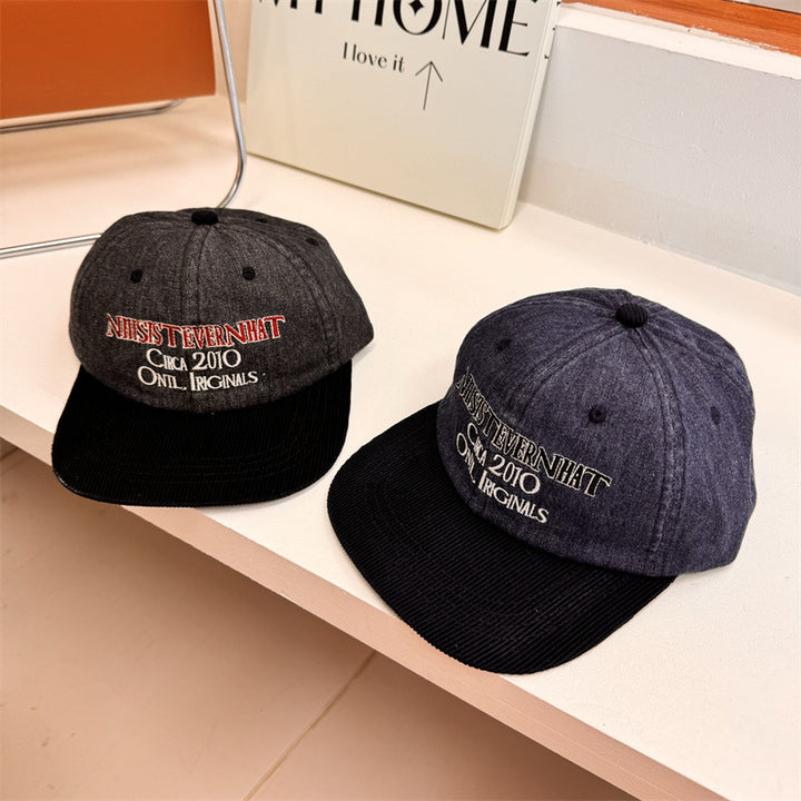 Men's Vintage-Inspired Embroidered Baseball Cap Bowlift