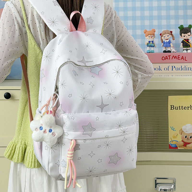 Starry Print Backpack Bowlift