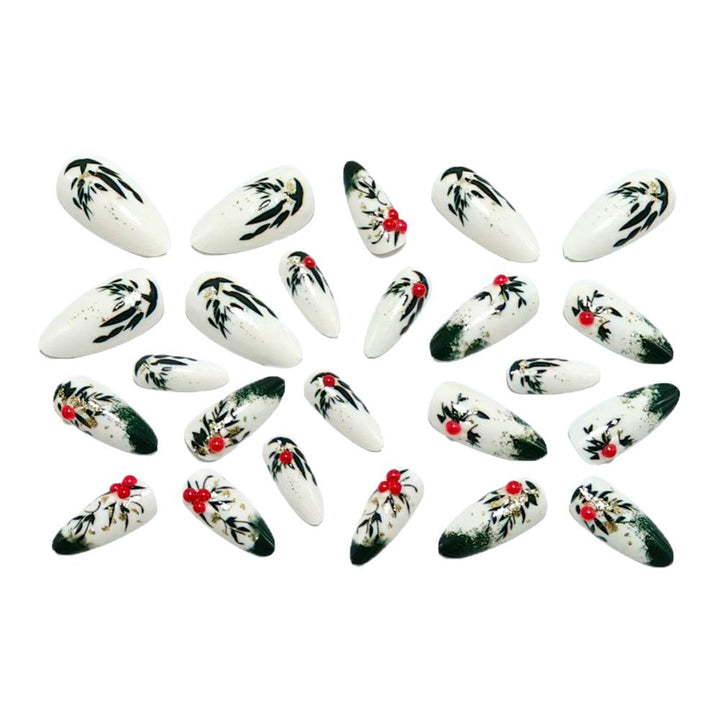 Artificial nails with festive flower design Bowlift