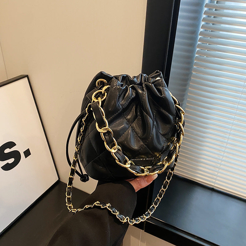 Quilted Mini Bucket Handbag Bowlift