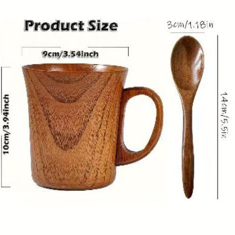 Wooden cup with spoon Bowlift