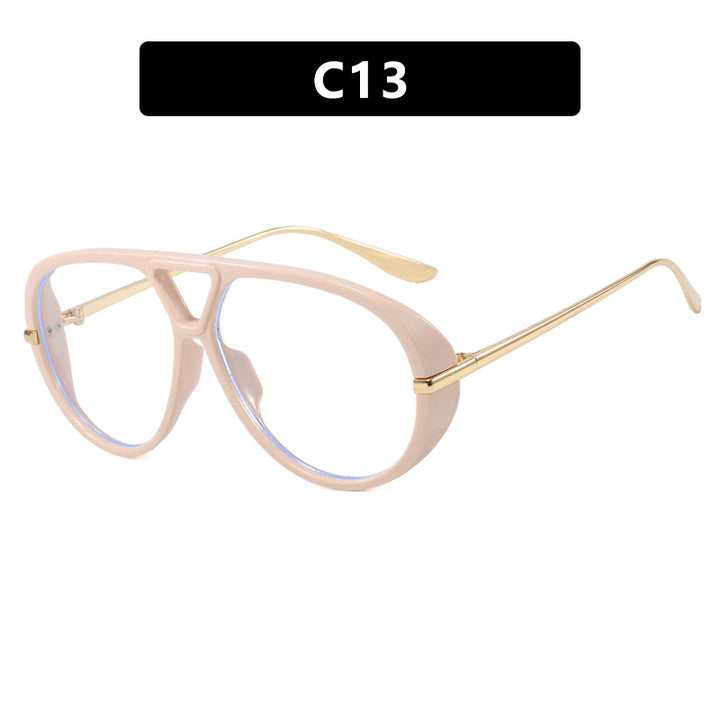 Women's oversized sunglasses with elegant plastic frame and mirrored lenses Bowlift