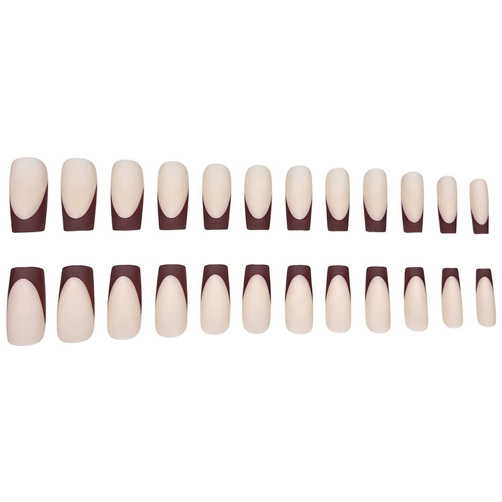 Matte Geometric Acrylic Nail Extensions Bowlift