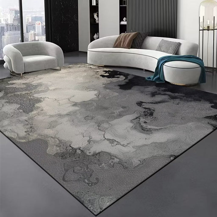 Contemporary Wave Pattern Area Rug Bowlift