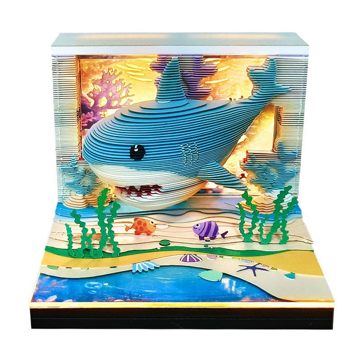 Handcrafted Layered Diorama Led Lightbox With Pop-Up Maple Tree Scene