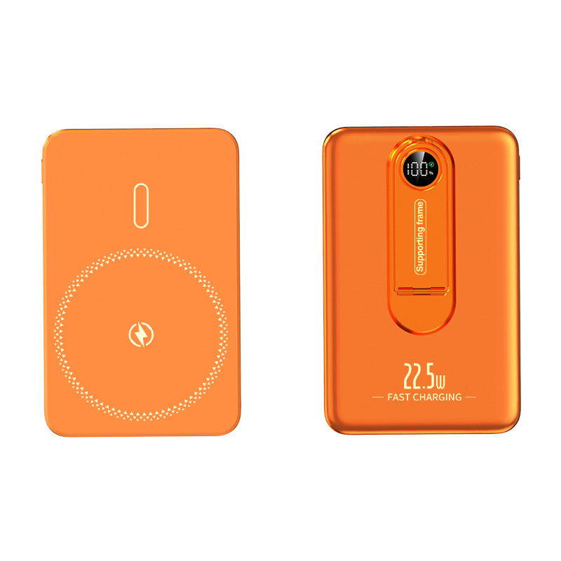 Portable Qi charging power bank with integrated fast charging function and digital display Bowlift